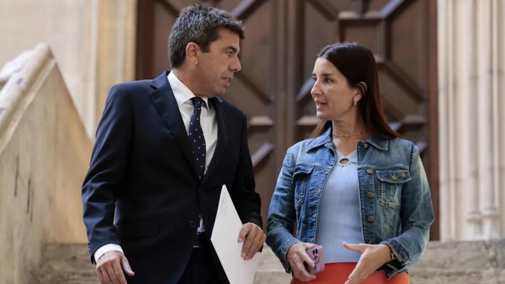El presidente de la Generalitat, Carlos Mazón, y la consellera de Hacienda, Ruth Merino, en una imagen de archivo
