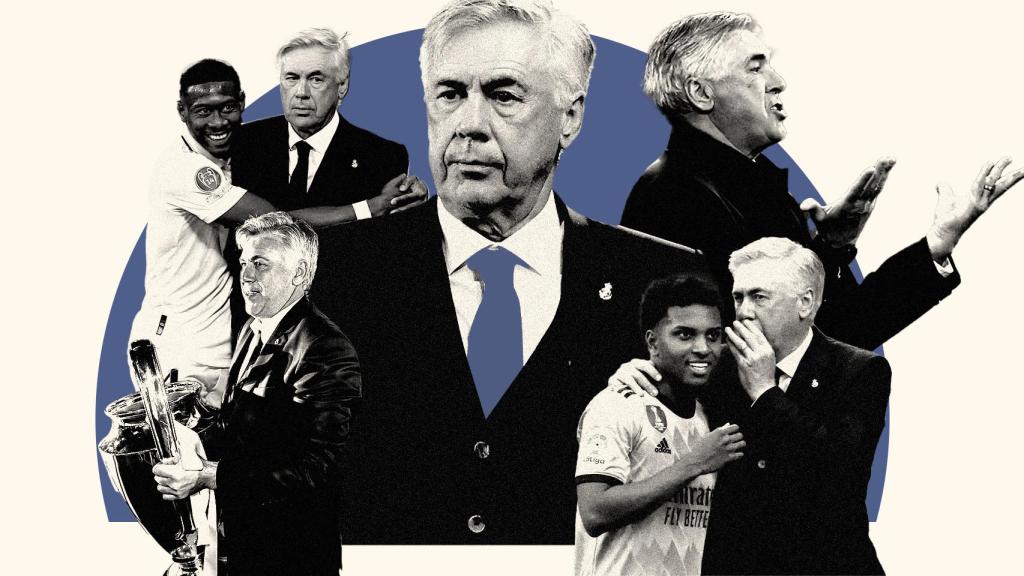 Carlo Ancelotti, en un fotomontaje