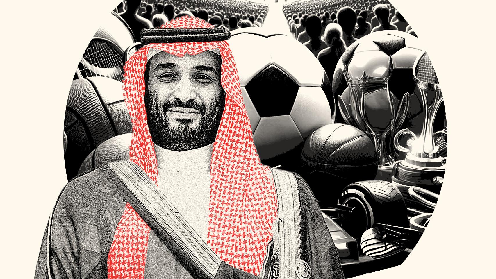 Mohamed bin Salmán, en un fotomontaje