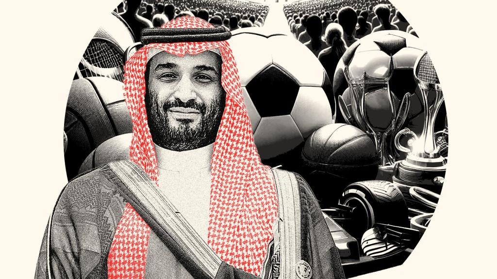 Mohamed bin Salmán, en un fotomontaje