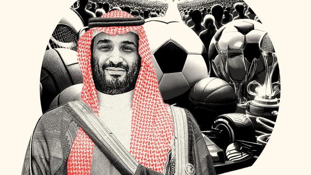 Mohamed bin Salmán, en un fotomontaje