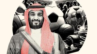 Mohamed bin Salmán, en un fotomontaje