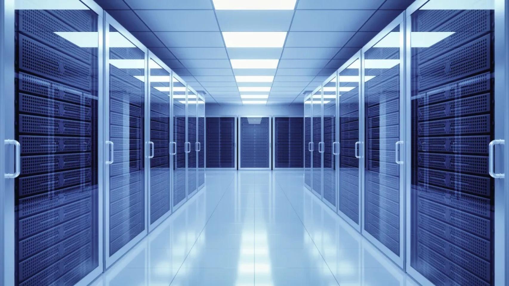 Imagen de archivo del interior de un 'data center'.