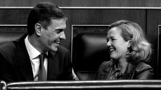 Pedro Sánchez y Nadia Calviño