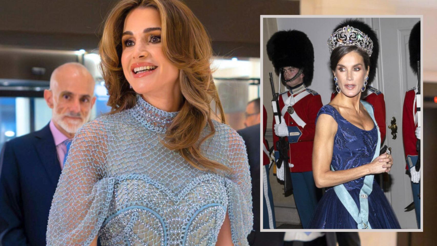 Las reinas de España y Jordania, en un  montaje de Magas.