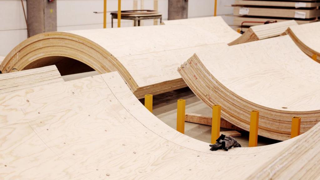 Piezas de madera para aerogenerador