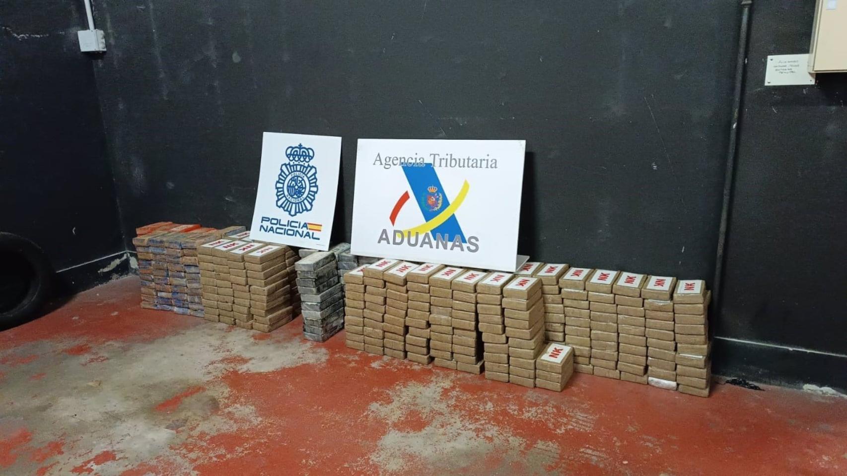 Droga incautada en el Puerto de Vigo.