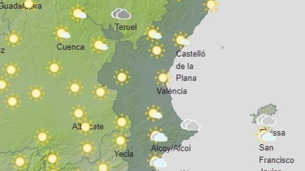 Predicción meteorológica del sábado 30 de diciembre.