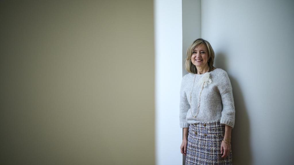 Cristina Ibarrola, tras la entrevista.