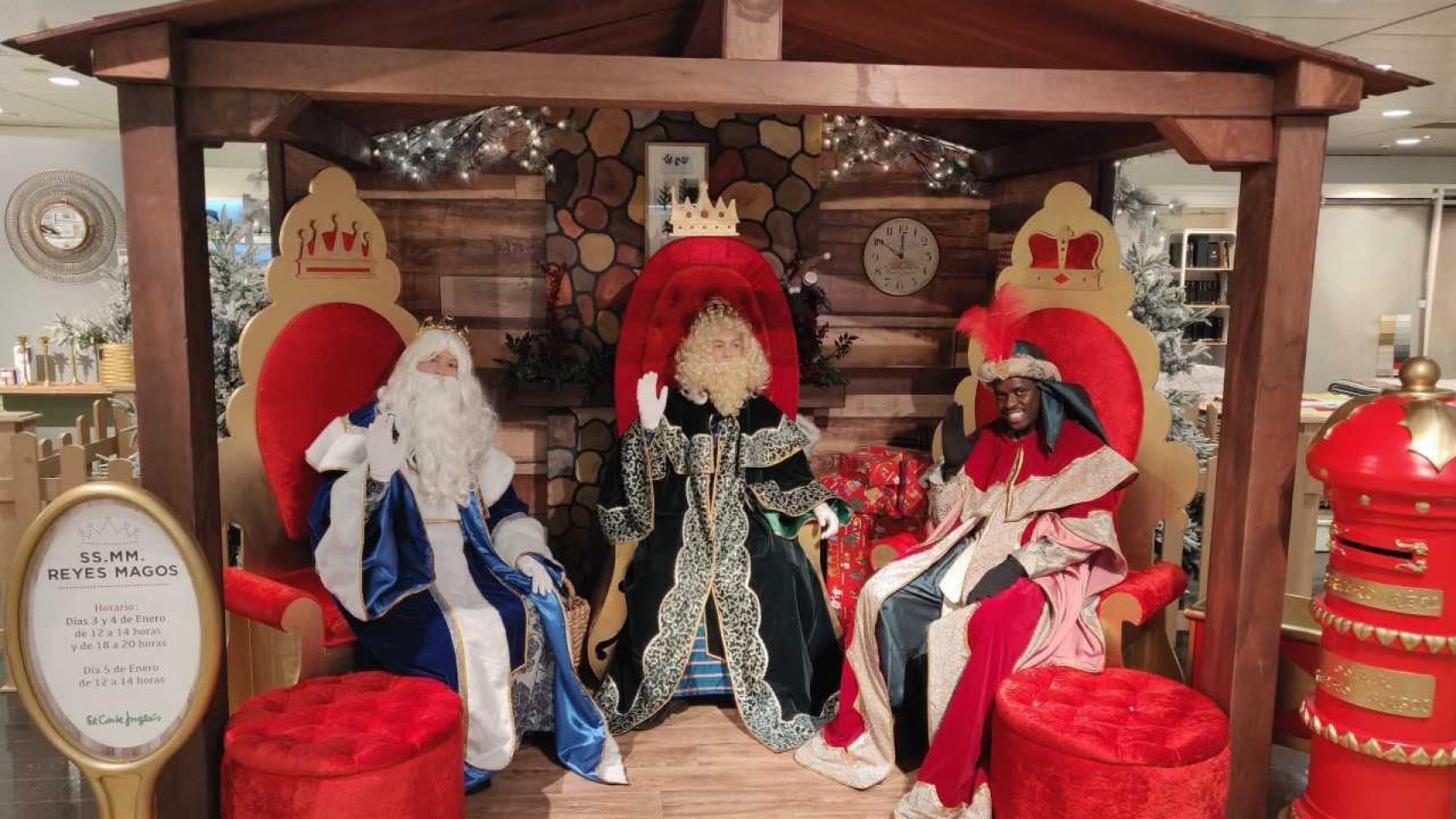 Melchor, Gaspar y Baltasar en El Corte Inglés de Valladolid