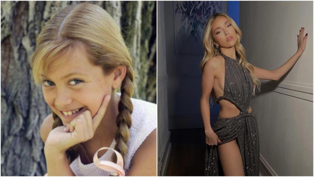 A la izquierda, la cantante haciendo de Marisol. A la derecha, una fotografía actual.