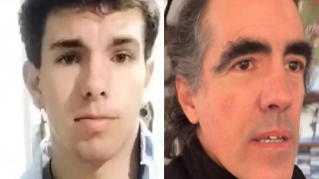 Un montaje con las fotografías del desaparecido Iago Negrón y su padre, David Negrón.