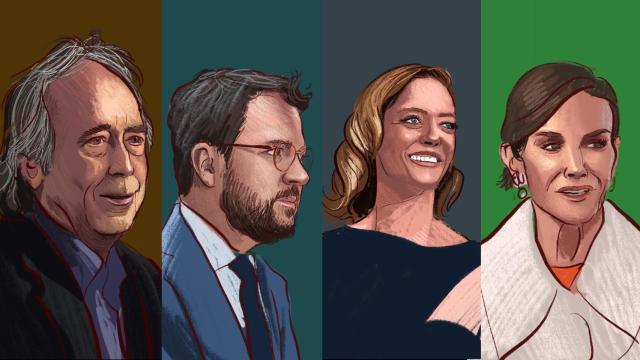 Joan Manuel Serrat, Pere Aragonès, María Casado y Letizia Ortiz.