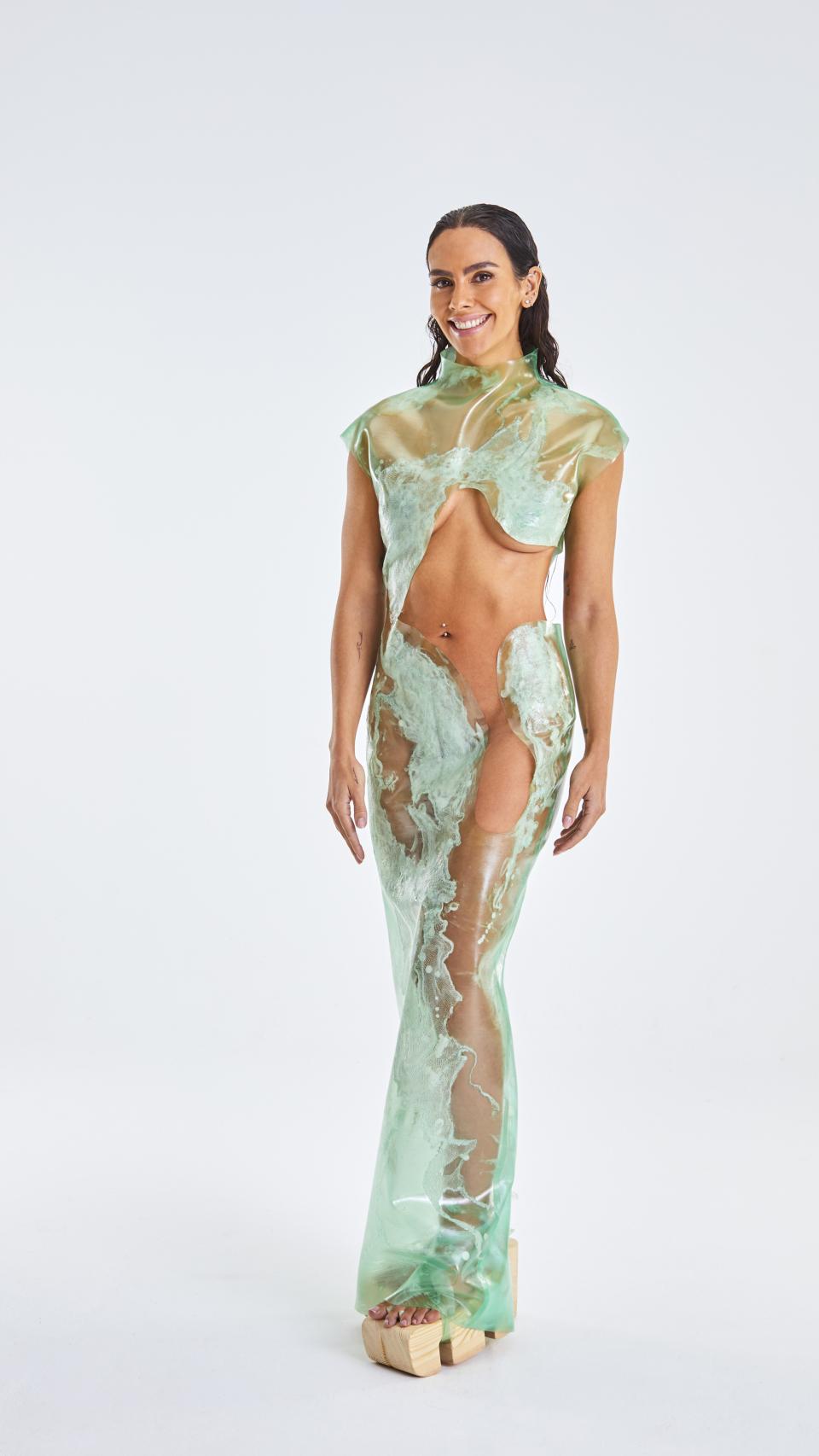 El vestido inspirado una ninfa fluvial de Cristina Pedroche.