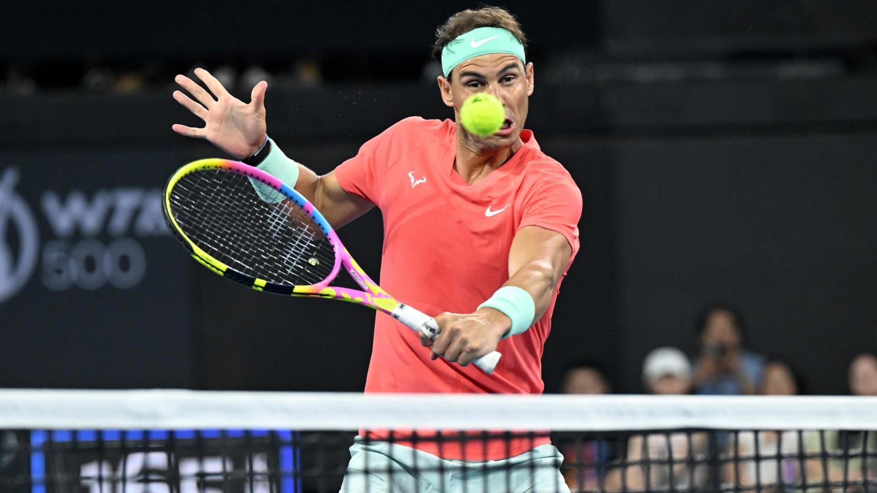Rafa Nadal, en el partido de dobles del ATP de Brisbane