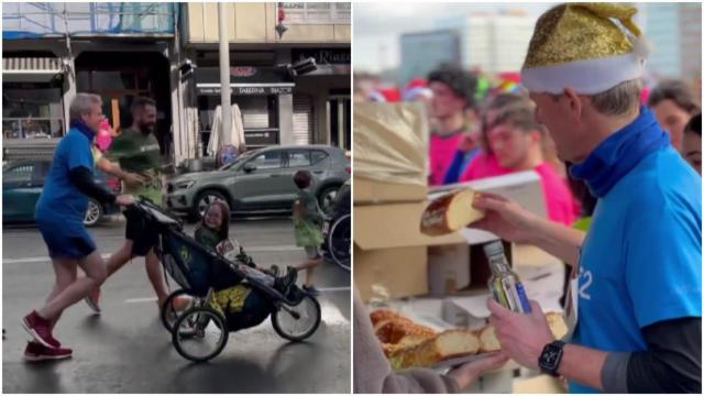 Alfonso Rueda despide el año apoyando la labor de Enki en la San Silvestre de A Coruña