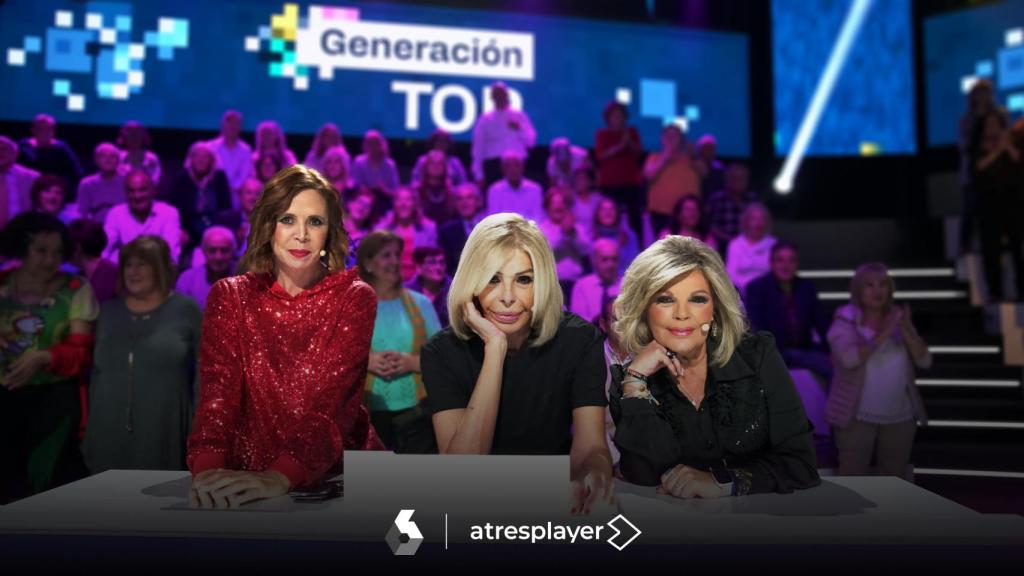 Ágatha Ruiz de la Prada, Bibiana Fernández y Terelu Camos, en el equipo 'Yeyé' de 'Generación TOP'.