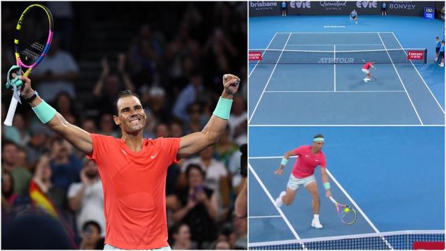 Los mejores puntos de Rafa Nadal en su debut en Brisbane