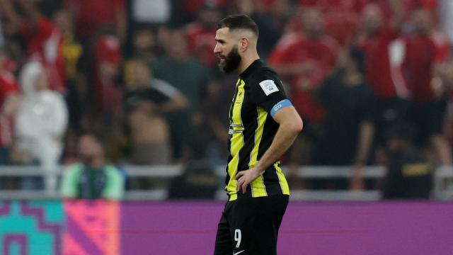 Karim Benzema, durante un partido del Al Ittihad.