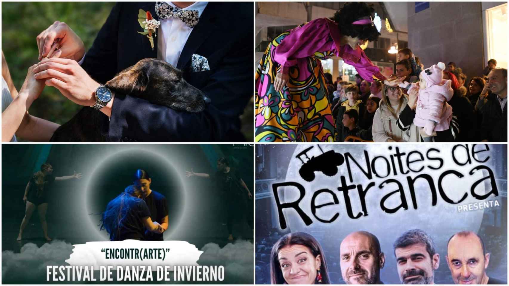 Cuatro de los eventos que tendrán lugar este enero en Pontevedra.
