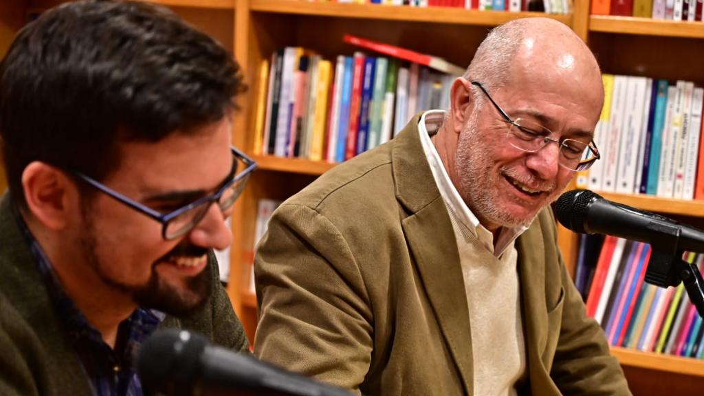 El procurador Francisco Igea junto a Guillermo del Valle, líder de Izquierda Española, en un acto en Valladolid