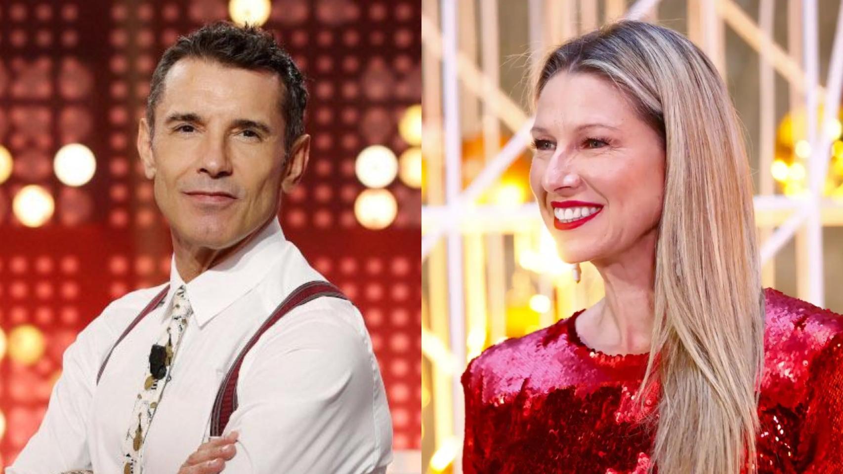 Jesús Vázquez en 'Allá tú' y Anne Igartiburu en la presentación de las Campanadas 2021.