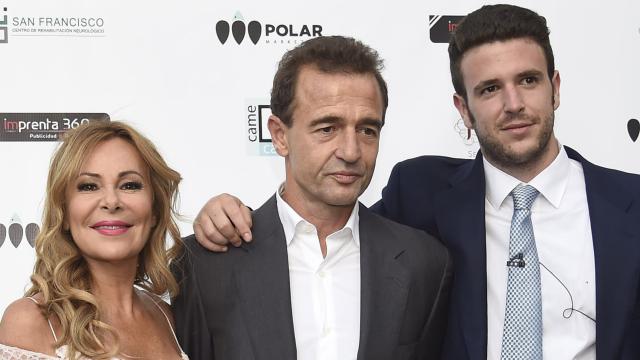 Ana Obregón, Alessandro Lequio y Alex Lequio.