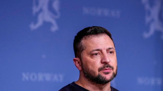 Volodimir Zelenski en su visita del pasado diciembre a Noruega