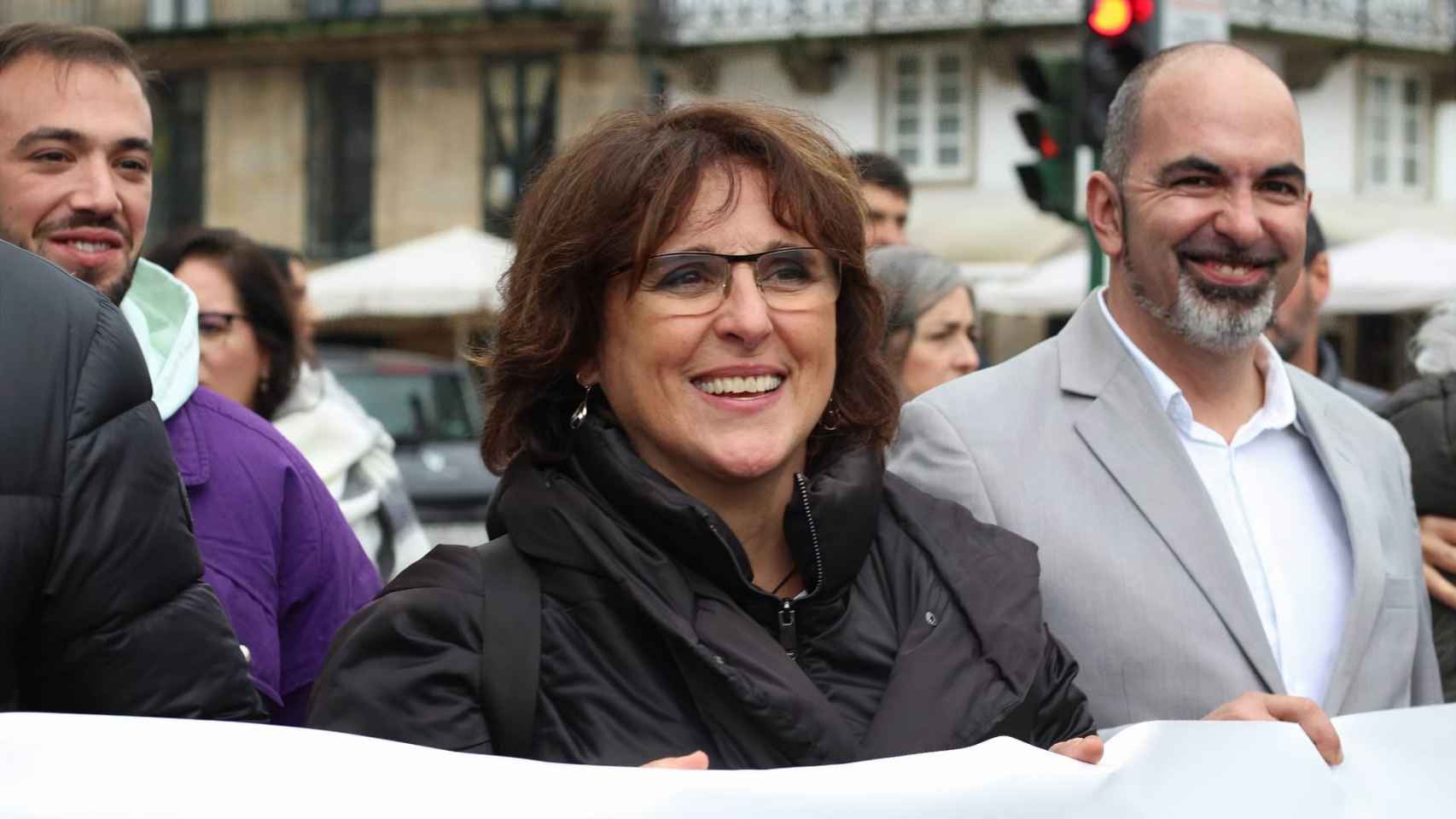 Isabel Faraldo en una concentración