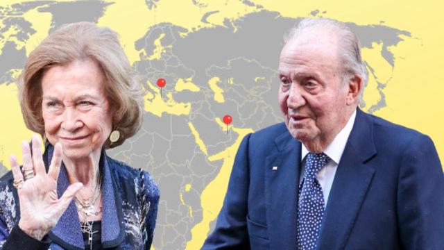 Los eméritos Juan Carlos y Sofía, en un montaje de JALEOS.