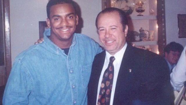 Arévalo con Alfonso Ribeiro en una imagen de archivo.