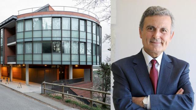Parador de Soria y, a la derecha, Pedro Saura, presidente de Paradores