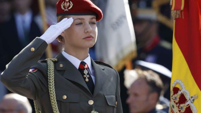 La princesa Leonor el pasado 12 de octubre, durante el desfile del Día de la Hispanidad.