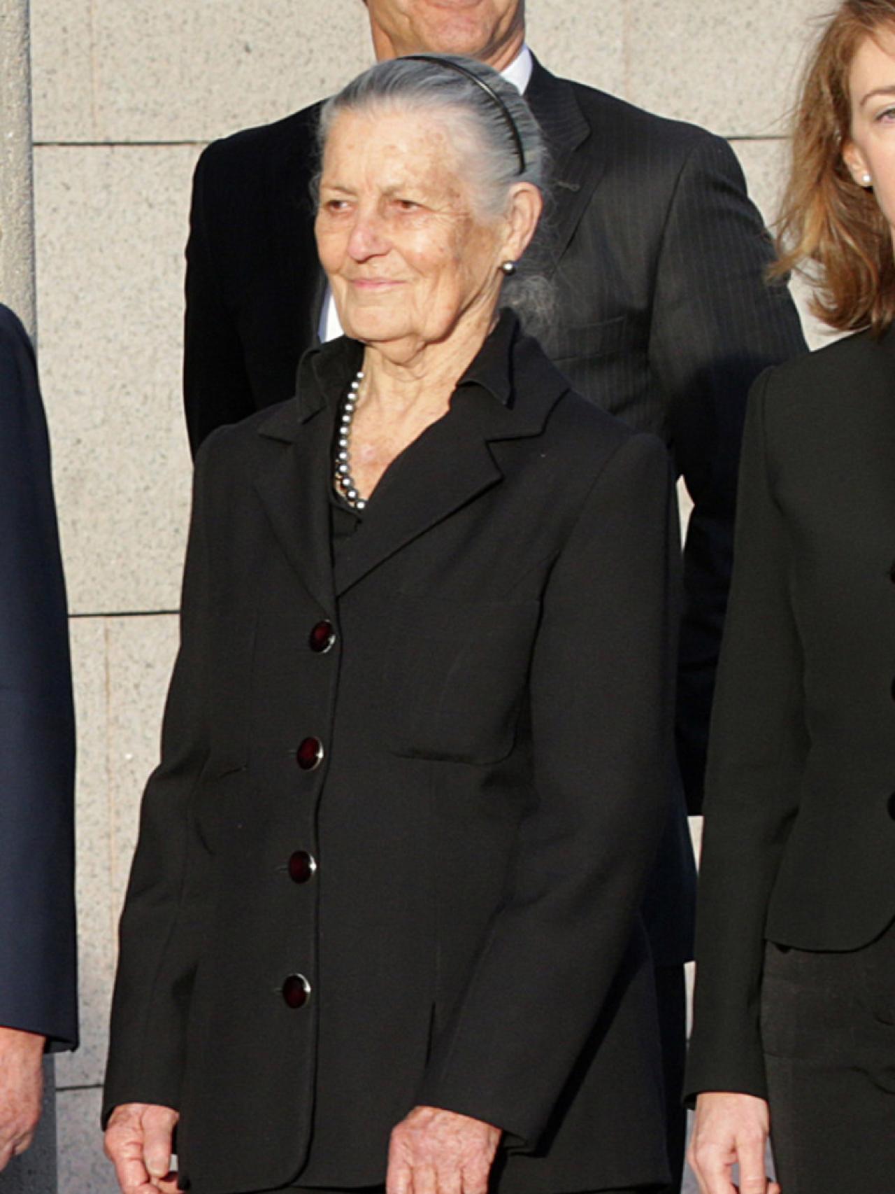 Teresa de Borbón y Borbón durante el entierro de Alicia de Borbón Parma en Madrid, en 2017.