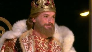 El rey Gaspar durante la Cabalgata de Madrid.