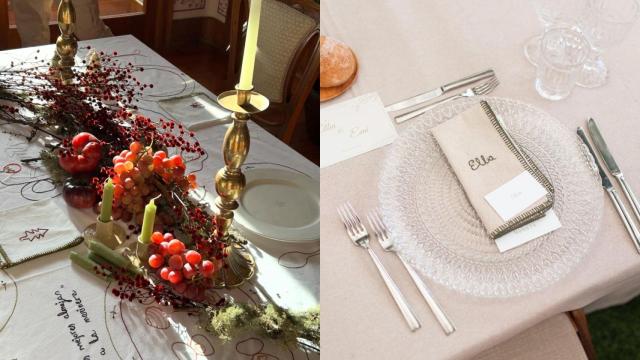 Montaje de manteles de NANÄ.