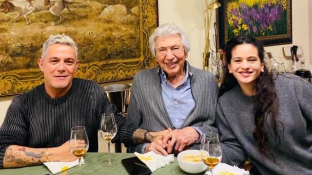 Alejandro Sanz, Manuel Alejandro y Rosalía.