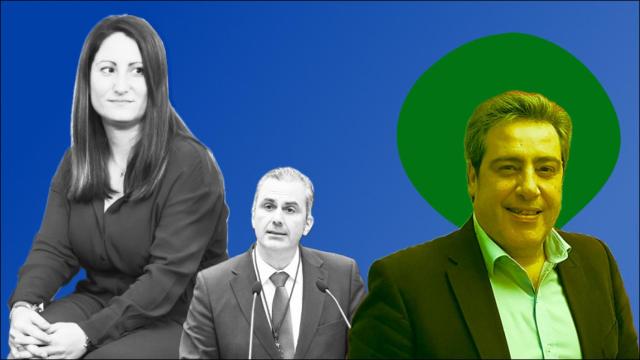 Ana Vega, Javier Ortega Smith y José María Llanos.