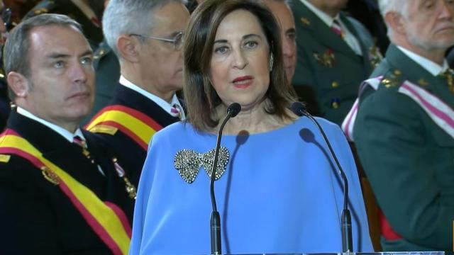 Margarita Robles, este sábado durante su discurso en la Pascua Militar.