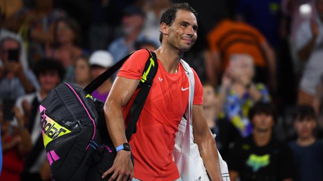 Rafa Nadal, tras su derrota en el torneo de Brisbane.