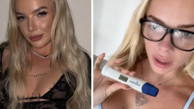 La modelo de OnlyFans Tasha Paige anunciando que está embarazada