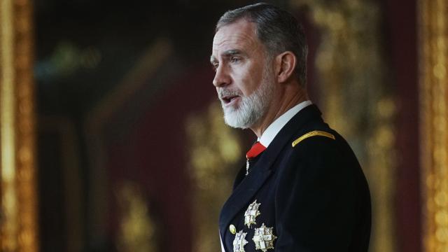 El rey Felipe VI durante su discurso de la Pascua Militar.