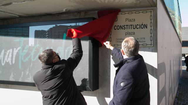 Inauguración de la Plaza de la Constitución, en enero de 2022.