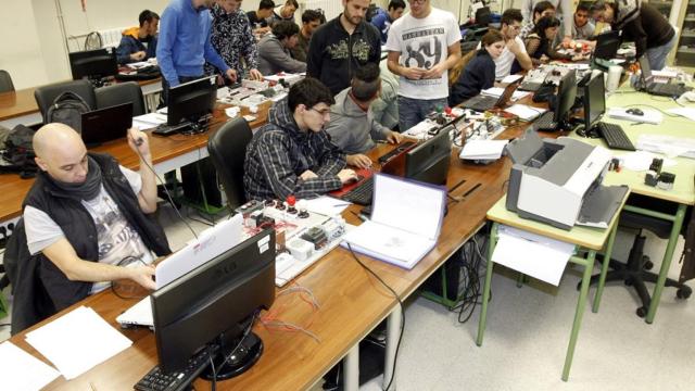 Una clase de Formación Profesional.