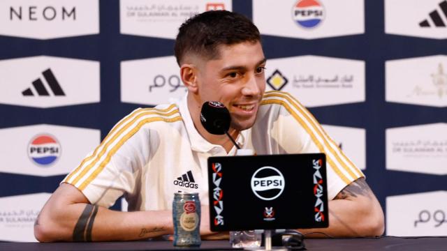 Fede Valverde, durante la rueda de prensa previa a la semifinal de la Supercopa de España.