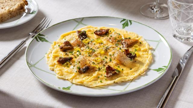 Tortilla vaga con papada y trufa