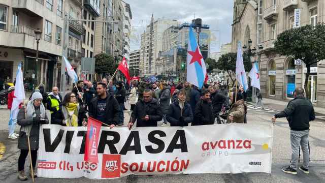 Protesta de los trabajadores de Vitrasa.
