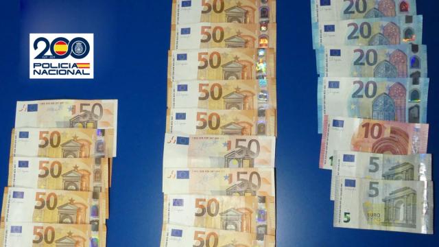 Dinero recuperado por la Policía Nacional que fue robado a los mayores