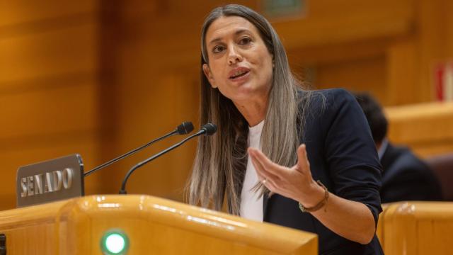 Míriam Nogueras, portavoz de Juntsen el Congreso, durante su intervención en el Senado.