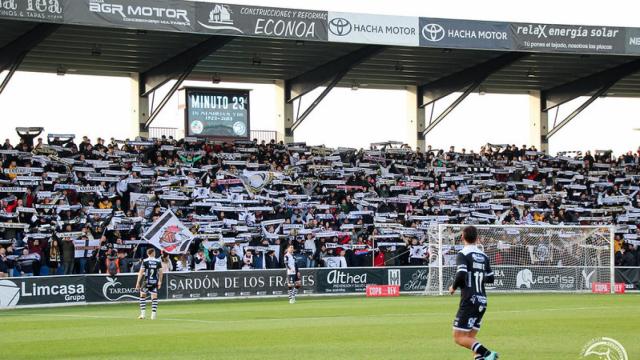 Imagen del fondo de animación del Reina Sofía, el estadio de Unionistas de Salamanca.